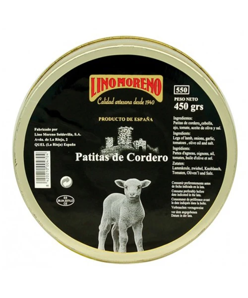 Patitas de Cordero en salsa Lino Moreno
